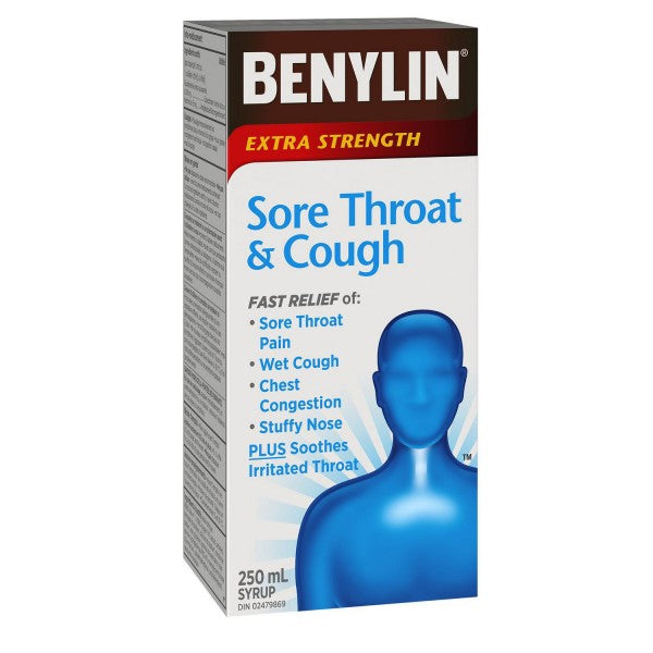 Benylin Extra Strength Sore Throat & Cough Syrup
