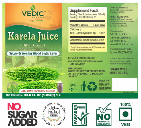 
                  
                    Load image into Gallery viewer, Vedic Karela Juice
                  
                