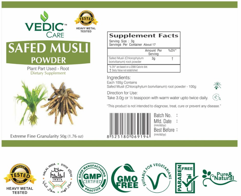 
                  
                    Load image into Gallery viewer, Vedic Safed Musli Powder
                  
                