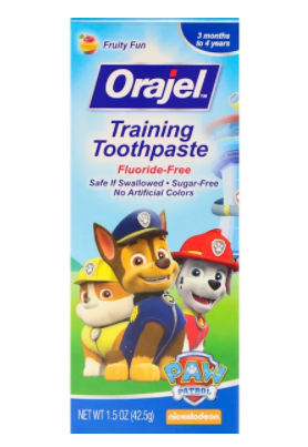 Orajel Fluoride-Free Paw Patrol Training Toothpaste